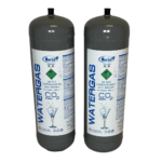N. 2  BOMBOLE CO2 ALIMENTARE 1.300 gr. MONOUSO PER GASATORE ATTACCO M11x1