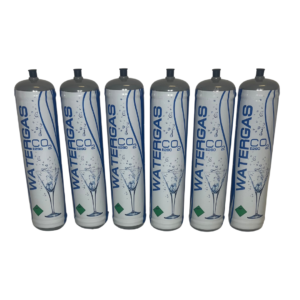 6 PCS. FOOD-GRADE CO2 CYLINDERS 600 g DISPOSABLE FOR CARBONATOR M11x1 CONNECTION